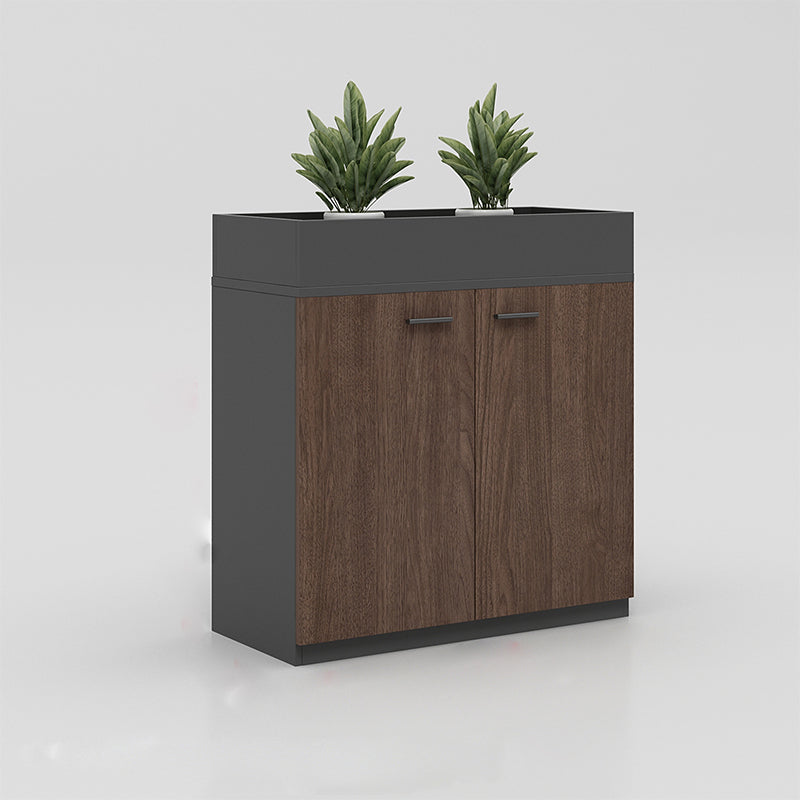 Nordic Style File Cabinets Wood Vertical File Cabinet for Office Walnut Clearhalo 'Filing Cabinets' 'filling_cabinets' 'furn' 'furn_filling_cabinets' 'Furniture' 'Office Furniture' 6652817
