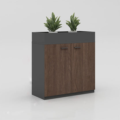 Nordic Style File Cabinets Wood Vertical File Cabinet for Office Walnut Clearhalo 'Filing Cabinets' 'filling_cabinets' 'furn' 'furn_filling_cabinets' 'Furniture' 'Office Furniture' 6652817