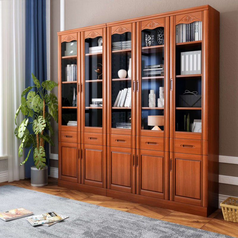 Contemporary File Cabinet Rubber Wood Frame Vertical File Cabinet with Shelves Clearhalo 'Filing Cabinets' 'filling_cabinets' 'furn' 'furn_filling_cabinets' 'Furniture' 'Office Furniture' 6652848