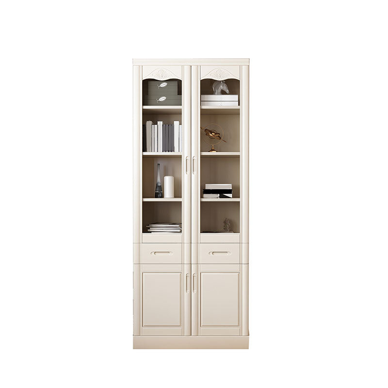 Contemporary File Cabinet Rubber Wood Frame Vertical File Cabinet with Shelves White Clearhalo 'Filing Cabinets' 'filling_cabinets' 'furn' 'furn_filling_cabinets' 'Furniture' 'Office Furniture' 6652850