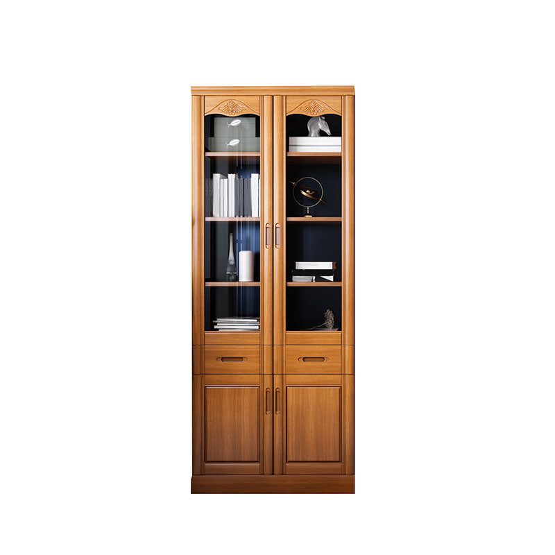 Contemporary File Cabinet Rubber Wood Frame Vertical File Cabinet with Shelves Light Wood Clearhalo 'Filing Cabinets' 'filling_cabinets' 'furn' 'furn_filling_cabinets' 'Furniture' 'Office Furniture' 6652856