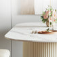 Luxury Double Pedestal Dining Table Oval Stone Top Dining Table for Dining Room Clearhalo 'Dining Tables & Seating' 'Dining Tables' 'dining_table' 'furn' 'furn_dining_table' 'Furniture' 'Kitchen & Dining Furniture' 6652960