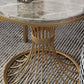 Modern Round Dining Table for Kitchen Glossy Grey Dinette Table with Metal Base Clearhalo 'Dining Tables & Seating' 'Dining Tables' 'dining_table' 'furn' 'furn_dining_table' 'Furniture' 'Kitchen & Dining Furniture' 6652990