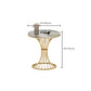 Modern Round Dining Table for Kitchen Glossy Grey Dinette Table with Metal Base Clearhalo 'Dining Tables & Seating' 'Dining Tables' 'dining_table' 'furn' 'furn_dining_table' 'Furniture' 'Kitchen & Dining Furniture' 6652999