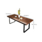 Industrial Rectangle Dining Table Solid Wood Top Dining Table with Double Pedestal Base Clearhalo 'Dining Tables & Seating' 'Dining Tables' 'dining_table' 'furn' 'furn_dining_table' 'Furniture' 'Kitchen & Dining Furniture' 6653016