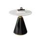 Mesa de comedor redonda con base de pedestal, mesa superior de piedra de lujo tradicional para el hogar