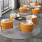 Matte Finish Stone Top Dinette Table for Home Traditional Luxury Round Dining Table Clearhalo 'Dining Tables & Seating' 'Dining Tables' 'dining_table' 'furn' 'furn_dining_table' 'Furniture' 'Kitchen & Dining Furniture' 6653072