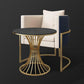 Matte Finish Stone Top Dinette Table for Home Traditional Luxury Round Dining Table Clearhalo 'Dining Tables & Seating' 'Dining Tables' 'dining_table' 'furn' 'furn_dining_table' 'Furniture' 'Kitchen & Dining Furniture' 6653076