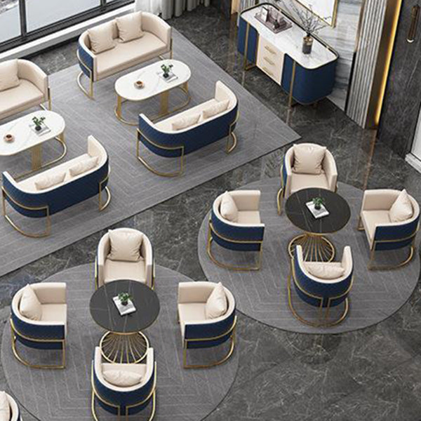 Matte Finish Stone Top Dinette Table for Home Traditional Luxury Round Dining Table Clearhalo 'Dining Tables & Seating' 'Dining Tables' 'dining_table' 'furn' 'furn_dining_table' 'Furniture' 'Kitchen & Dining Furniture' 6653079