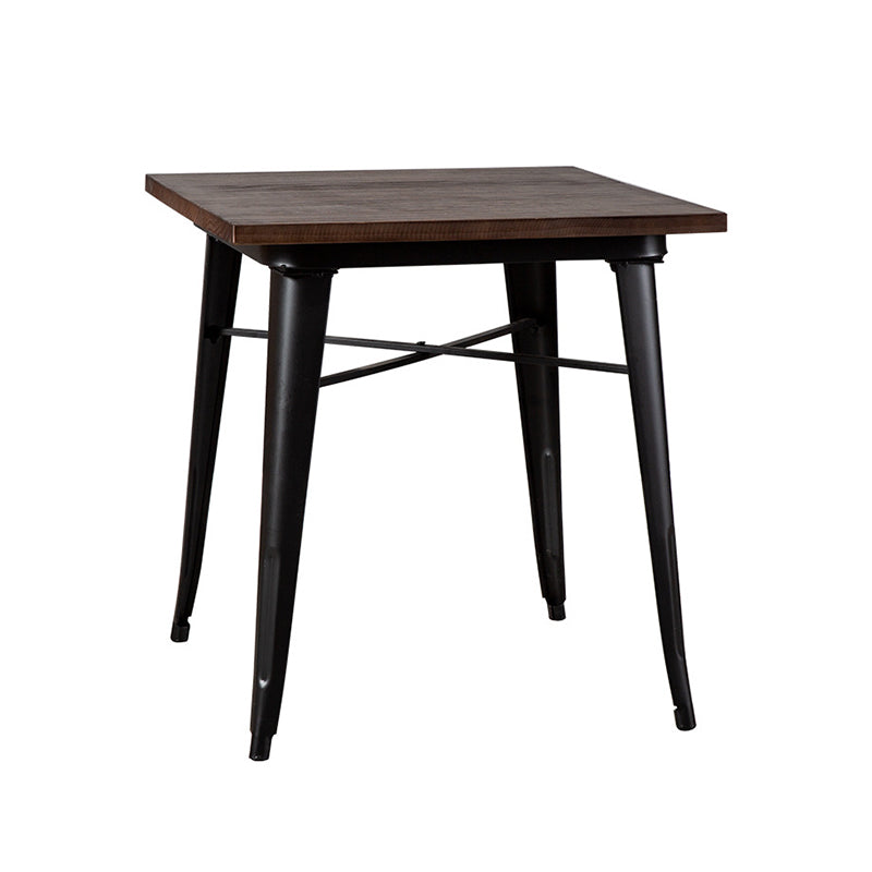 Industrial 4 Legs Pedestal Dining Table Pine Table for Dining Room 27.6"L x 27.6"W x 29.5"H Without Chairs Clearhalo 'Dining Tables & Seating' 'Dining Tables' 'dining_table' 'furn' 'furn_dining_table' 'Furniture' 'Kitchen & Dining Furniture' 6653084