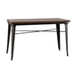 Industrial 4 Legs Pedestal Dining Table Pine Table for Dining Room 55.1"L x 27.6"W x 29.5"H Without Chairs Clearhalo 'Dining Tables & Seating' 'Dining Tables' 'dining_table' 'furn' 'furn_dining_table' 'Furniture' 'Kitchen & Dining Furniture' 6653088