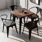 Industrial 4 Legs Pedestal Dining Table Pine Table for Dining Room Clearhalo 'Dining Tables & Seating' 'Dining Tables' 'dining_table' 'furn' 'furn_dining_table' 'Furniture' 'Kitchen & Dining Furniture' 6653093