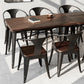 Industrial 4 Legs Pedestal Dining Table Pine Table for Dining Room Clearhalo 'Dining Tables & Seating' 'Dining Tables' 'dining_table' 'furn' 'furn_dining_table' 'Furniture' 'Kitchen & Dining Furniture' 6653094