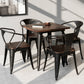 Industrial 4 Legs Pedestal Dining Table Pine Table for Dining Room Clearhalo 'Dining Tables & Seating' 'Dining Tables' 'dining_table' 'furn' 'furn_dining_table' 'Furniture' 'Kitchen & Dining Furniture' 6653095