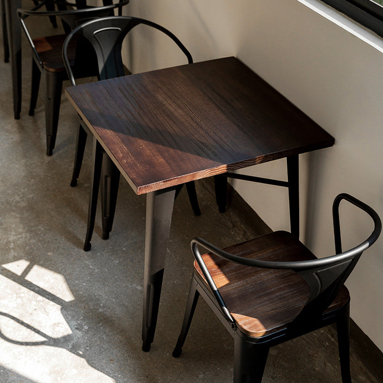 Industrial 4 Legs Pedestal Dining Table Pine Table for Dining Room Clearhalo 'Dining Tables & Seating' 'Dining Tables' 'dining_table' 'furn' 'furn_dining_table' 'Furniture' 'Kitchen & Dining Furniture' 6653096