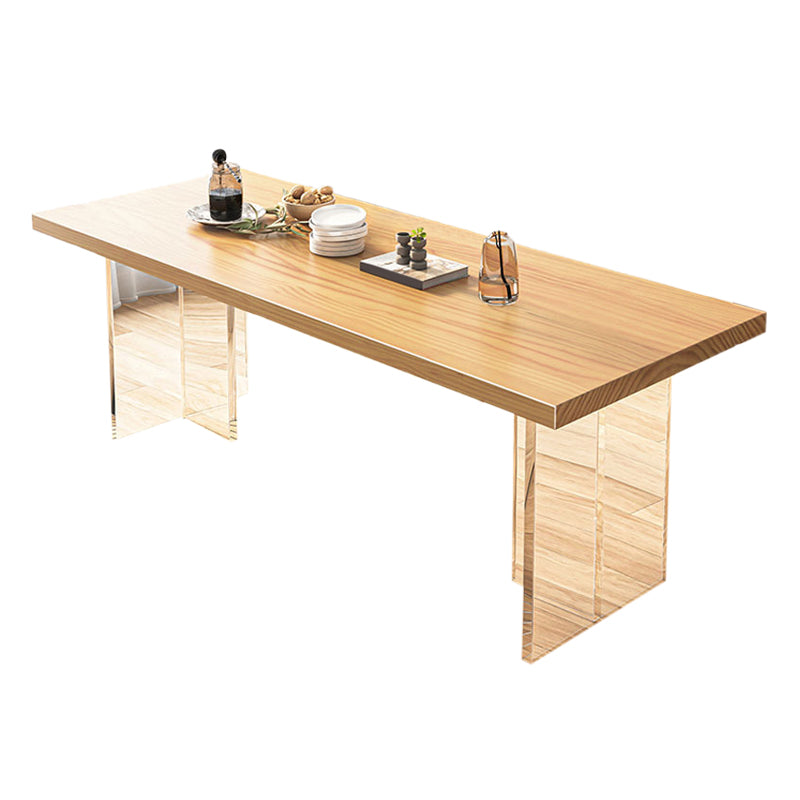 Table à manger industrielle à double piédestal Table en pin pour salle à manger cuisine