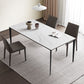 Contemporary Sintered Stone Dining Table Rectangle Table with Metal Legs for Home Use Clearhalo 'Dining Tables & Seating' 'Dining Tables' 'dining_table' 'furn' 'furn_dining_table' 'Furniture' 'Kitchen & Dining Furniture' 6653129