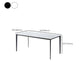 Contemporary Sintered Stone Dining Table Rectangle Table with Metal Legs for Home Use Clearhalo 'Dining Tables & Seating' 'Dining Tables' 'dining_table' 'furn' 'furn_dining_table' 'Furniture' 'Kitchen & Dining Furniture' 6653132