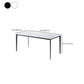 Contemporary Sintered Stone Dining Table Rectangle Table with Metal Legs for Home Use Clearhalo 'Dining Tables & Seating' 'Dining Tables' 'dining_table' 'furn' 'furn_dining_table' 'Furniture' 'Kitchen & Dining Furniture' 6653133