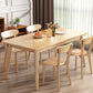 Contemporary Wooden Dining Table Rectangle Table with Wood Legs for Home Use 55.1"L x 31.5"W x 29.5"H Without Chairs Clearhalo 'Dining Tables & Seating' 'Dining Tables' 'dining_table' 'furn' 'furn_dining_table' 'Furniture' 'Kitchen & Dining Furniture' 6653155