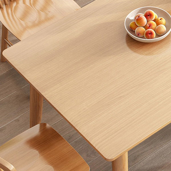 Contemporary Wooden Dining Table Rectangle Table with Wood Legs for Home Use Clearhalo 'Dining Tables & Seating' 'Dining Tables' 'dining_table' 'furn' 'furn_dining_table' 'Furniture' 'Kitchen & Dining Furniture' 6653158