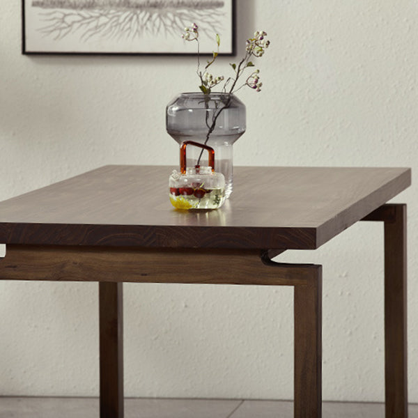 Industrial Double Pedestal Dining Table Pine Wood Table for Cafe Dining Room Clearhalo 'Dining Tables & Seating' 'Dining Tables' 'dining_table' 'furn' 'furn_dining_table' 'Furniture' 'Kitchen & Dining Furniture' 6653177