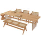 Industrial Trestle Dining Table Pine Wood Table for Dining Room Clearhalo 'Dining Tables & Seating' 'Dining Tables' 'dining_table' 'furn' 'furn_dining_table' 'Furniture' 'Kitchen & Dining Furniture' 6653196