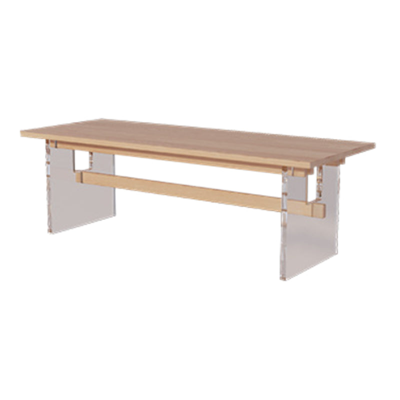 Industrial Trestle Dining Table Pine Wood Table for Dining Room Without Chairs Clearhalo 'Dining Tables & Seating' 'Dining Tables' 'dining_table' 'furn' 'furn_dining_table' 'Furniture' 'Kitchen & Dining Furniture' 6653197