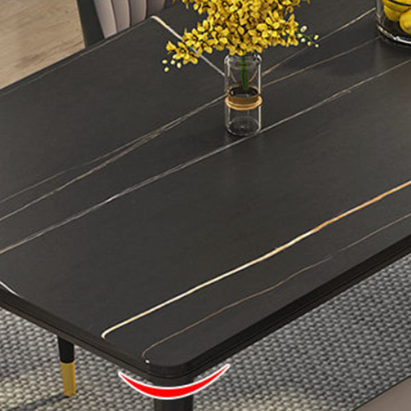 Modern 4 Legs Pedestal Dining Table Stone Table for Dining Room