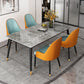Modern 4 Legs Pedestal Dining Table Stone Table for Dining Room
