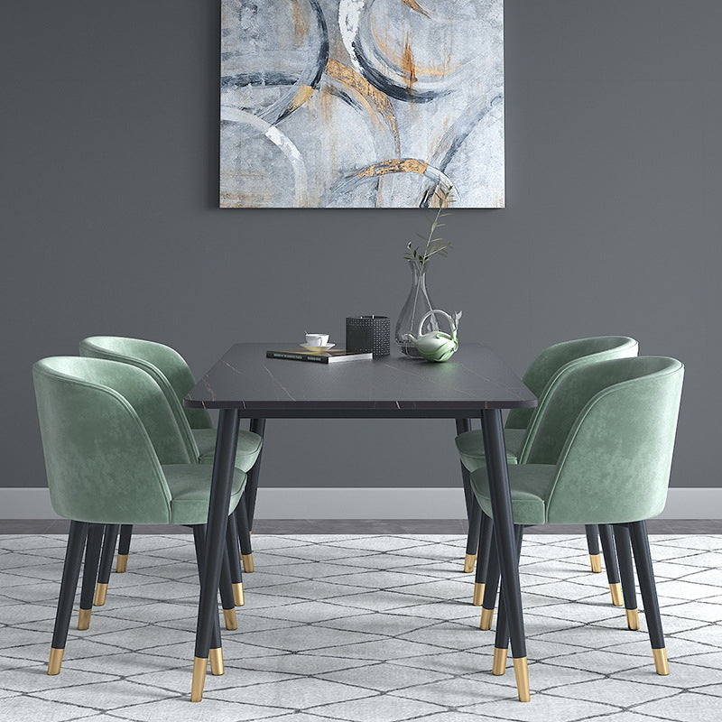 Modern 4 Legs Pedestal Dining Table Stone Table for Dining Room