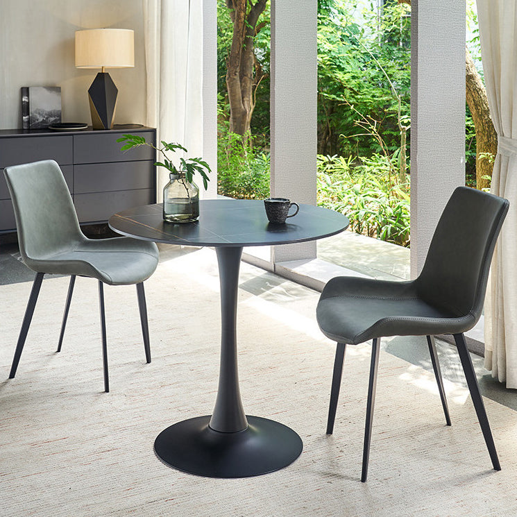 Modern Tulip Pedestal Dining Table Stone Table for Dining Room 31.5"L x 31.5"W x 29.5"H Without Chairs Clearhalo 'Dining Tables & Seating' 'Dining Tables' 'dining_table' 'furn' 'furn_dining_table' 'Furniture' 'Kitchen & Dining Furniture' 6653234
