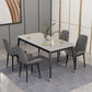 Medieval Modern Stone Dining Table with 4 Legs Pedestal Table for Dining Room
