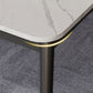 Medieval Modern Stone Dining Table with 4 Legs Pedestal Table for Dining Room