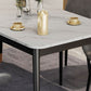 Medieval Modern Stone Dining Table with 4 Legs Pedestal Table for Dining Room
