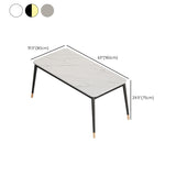Medieval Modern Stone Dining Table with 4 Legs Pedestal Table for Dining Room