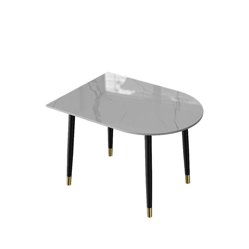 Esstisch mit schwarzem Gestell, moderner Steintisch für Küche und Esszimmer