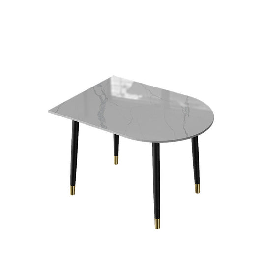 Black Base Dining Table Modern Stone Table for Kitchen Dining Room