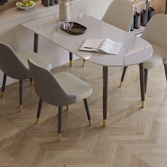 Esstisch mit schwarzem Gestell, moderner Steintisch für Küche und Esszimmer
