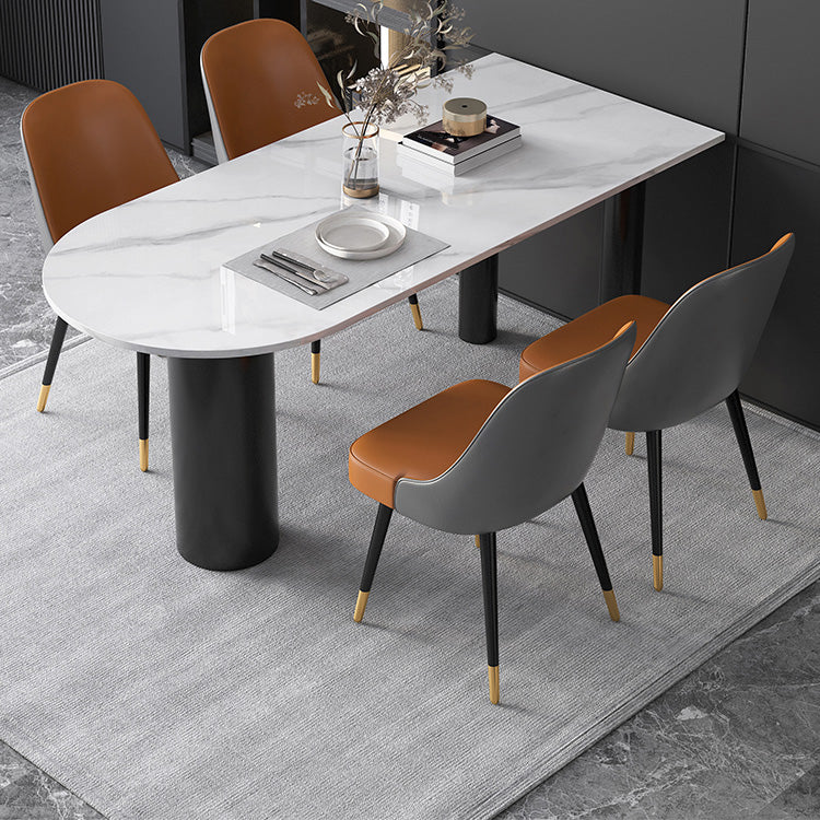Tavolo da pranzo in pietra a 3 gambe in stile moderno per sala da pranzo