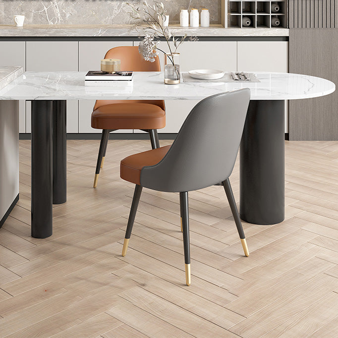 Tavolo da pranzo in pietra a 3 gambe in stile moderno per sala da pranzo