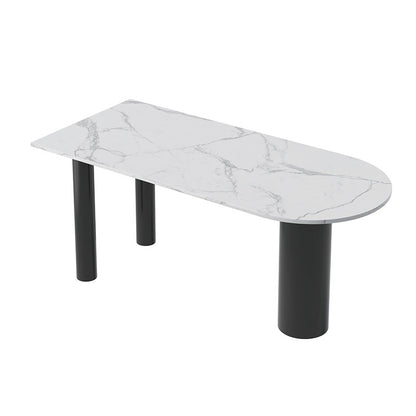 Tavolo da pranzo in pietra a 3 gambe in stile moderno per sala da pranzo