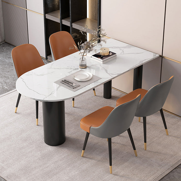 Tavolo da pranzo in pietra a 3 gambe in stile moderno per sala da pranzo