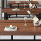 Industrial Rectangle Dining Table Wooden Table with Metal Base for Home Use Clearhalo 'Dining Tables & Seating' 'Dining Tables' 'dining_table' 'furn' 'furn_dining_table' 'Furniture' 'Kitchen & Dining Furniture' 6653356