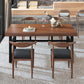 Industrial Rectangle Dining Table Wooden Table with Metal Base for Home Use Clearhalo 'Dining Tables & Seating' 'Dining Tables' 'dining_table' 'furn' 'furn_dining_table' 'Furniture' 'Kitchen & Dining Furniture' 6653358