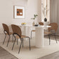 Modern Dining Table Sintered Stone Table with Wood Legs for Home Use 63"L x 31.5"W x 29.5"H Without Chairs Clearhalo 'Dining Tables & Seating' 'Dining Tables' 'dining_table' 'furn' 'furn_dining_table' 'Furniture' 'Kitchen & Dining Furniture' 6653390