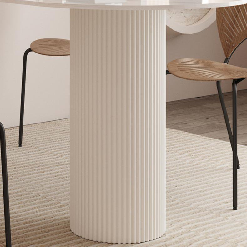 Modern Dining Table Sintered Stone Table with Wood Legs for Home Use Clearhalo 'Dining Tables & Seating' 'Dining Tables' 'dining_table' 'furn' 'furn_dining_table' 'Furniture' 'Kitchen & Dining Furniture' 6653398
