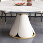 Modern Scalable White Dining Table Stone Table for Dining Room