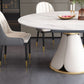 Modern Scalable White Dining Table Stone Table for Dining Room