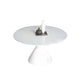 Contemporary Round Dining Table Sintered Stone Table with Metal Leg for Home Use White 51.2"L x 51.2"W x 29.5"H Without Chairs Clearhalo 'Dining Tables & Seating' 'Dining Tables' 'dining_table' 'furn' 'furn_dining_table' 'Furniture' 'Kitchen & Dining Furniture' 6653418